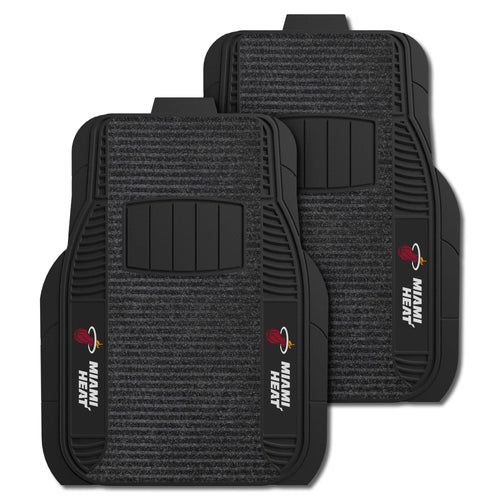 Fanmats - NBA - Miami Heat 2-pc Deluxe Car Mat Set 21''x27''