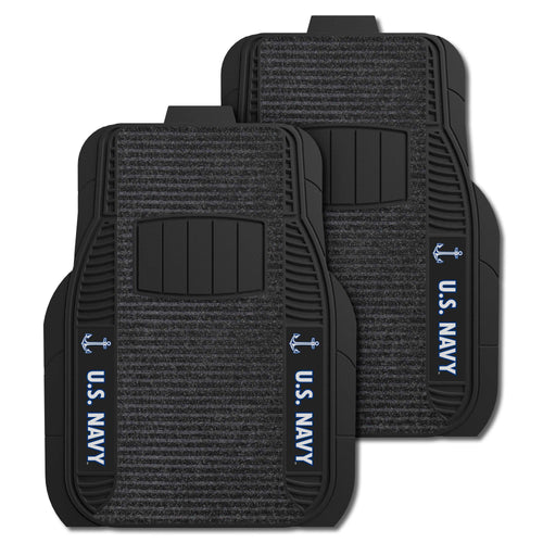 Fanmats - U.S. Navy 2-pc Deluxe Car Mat Set 21''x27''