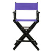 24'' Director's Chair Black Frame-Purple Canvas - Casual Home