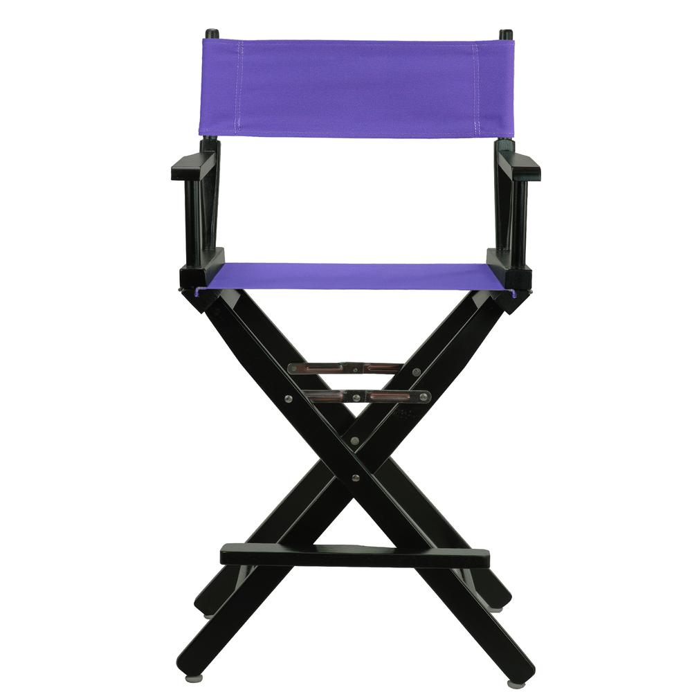 24'' Director's Chair Black Frame-Purple Canvas - Casual Home
