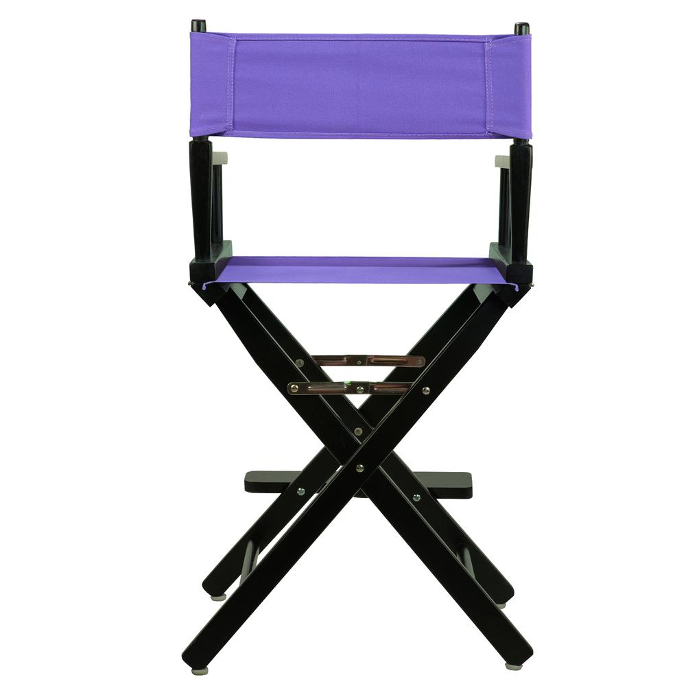 24'' Director's Chair Black Frame-Purple Canvas - Casual Home