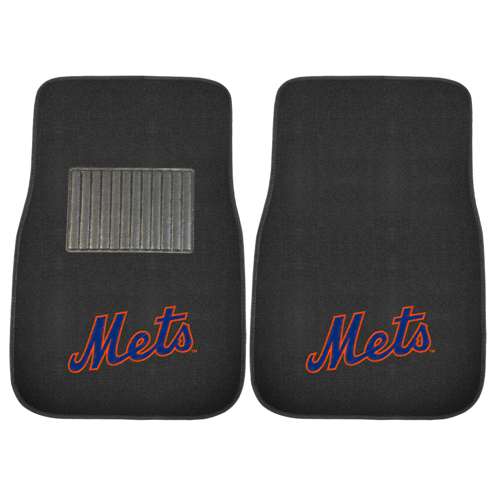 Fanmats - MLB - New York Mets 2-pc Embroidered Car Mat Set 17''x25.5''