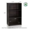 Basic 3-Tier Bookcase Storage Shelves, Espresso - Furinno