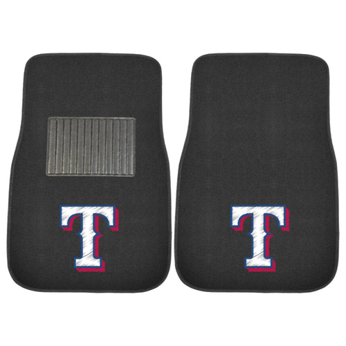 Fanmats - MLB - Texas Rangers 2-pc Embroidered Car Mat Set 17''x25.5''