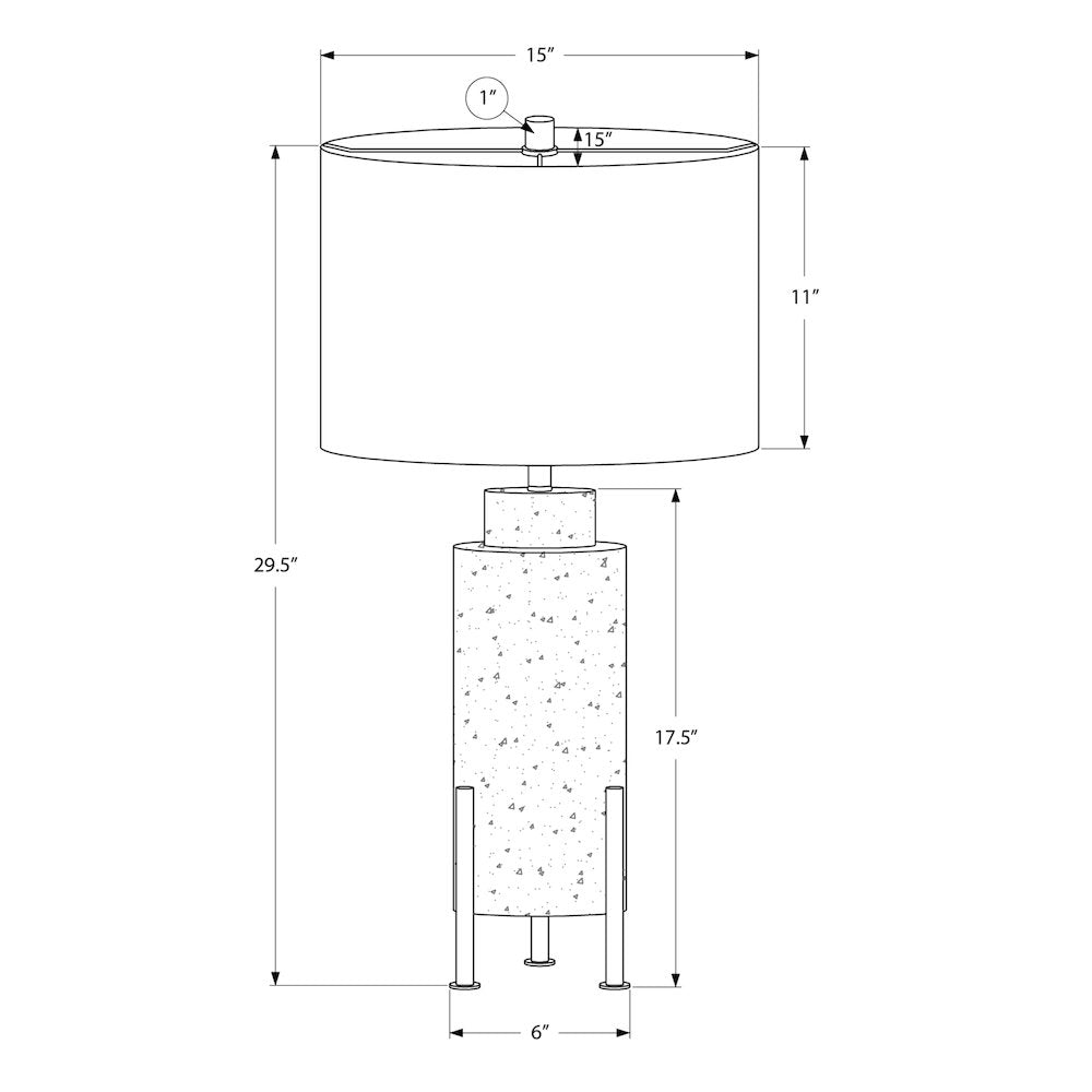 Lighting, 30H, Table Lamp, Beige Resin, Ivory / Cream Shade, Transitional - Monarch