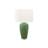 Lighting, 29H, Table Lamp, Green Ceramic, Ivory / Cream Shade, Contemporary - Monarch