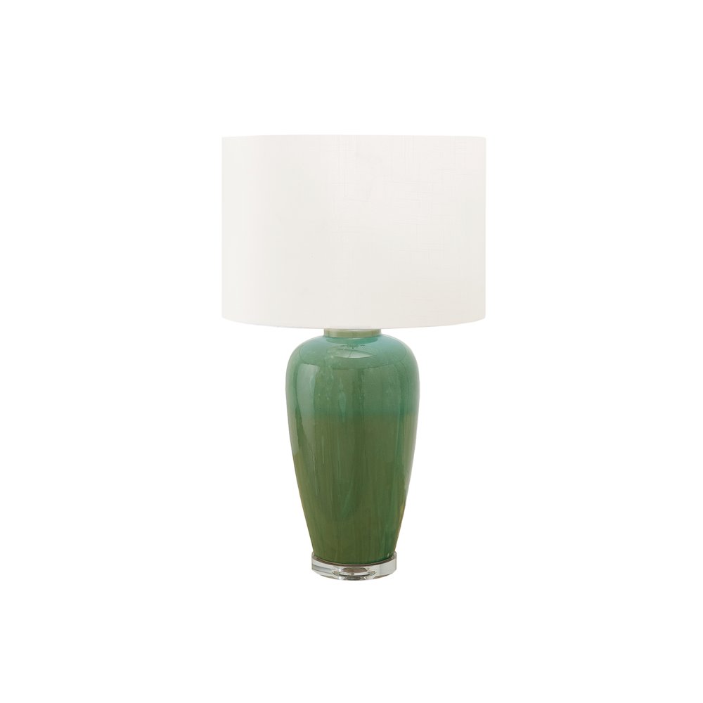 Lighting, 29H, Table Lamp, Green Ceramic, Ivory / Cream Shade, Contemporary - Monarch
