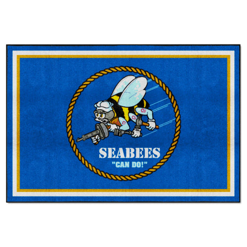 Fanmats - U.S. Navy - SEABEES 5x8 Rug 59.5''x88''