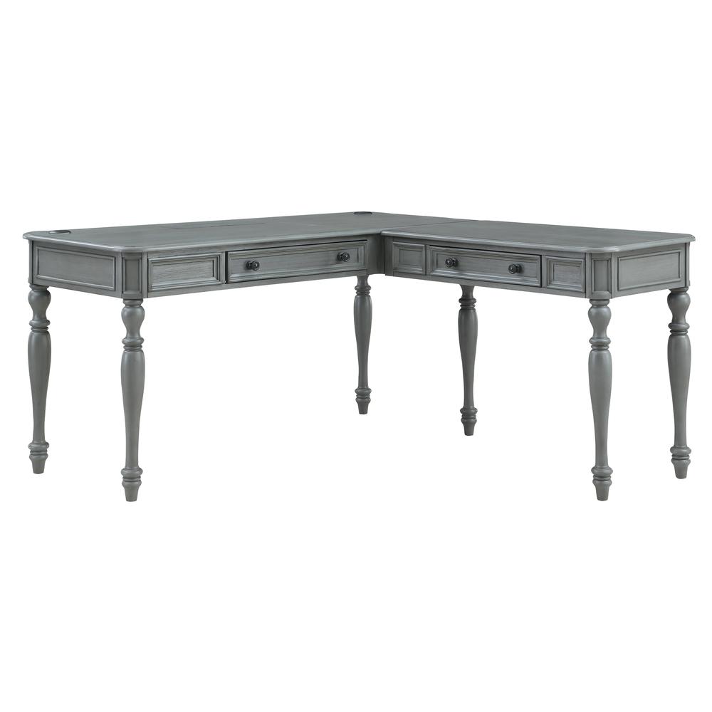 Country Meadows L-Shaped Desk w/PWR - OSP Home Furnishings