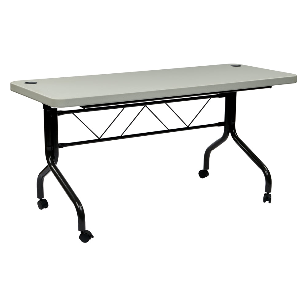 5’ Resin Multi Purpose Flip Table with Locking Casters - Office Star Products