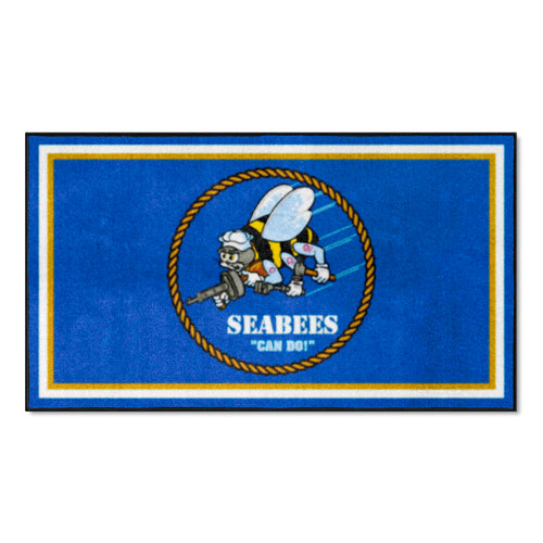 Fanmats - U.S. Navy - SEABEES 3x5 Rug 36''x 60''