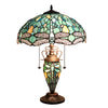 Sunniva Dragonfly Tiffany-Style 3-Light Double Lit Table Lamp 16'' Shade - CHLOE Lighting