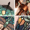 Sunniva Dragonfly Tiffany-Style 3-Light Double Lit Table Lamp 16'' Shade - CHLOE Lighting