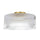 1 Light Flush Mount in Aged Brass w/ Fluted Glass - Dainolite