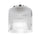 1 Light Flush Mount in Polished Chrome w/ Fluted Glass - Dainolite
