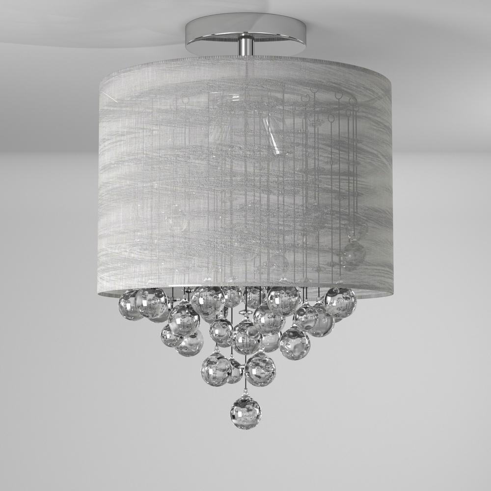 2LT Incan Crystal Flush-Mount P Chrome Silver - Dainolite