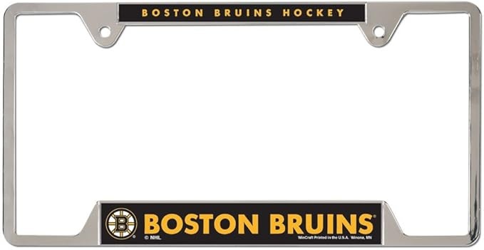 Boston Bruins License Plate Frame Metal - 0