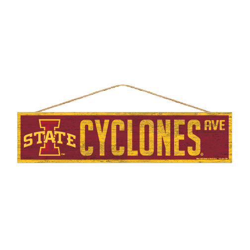 Iowa State Cyclones Sign 4x17 Wood Avenue Design - Special Order - 20