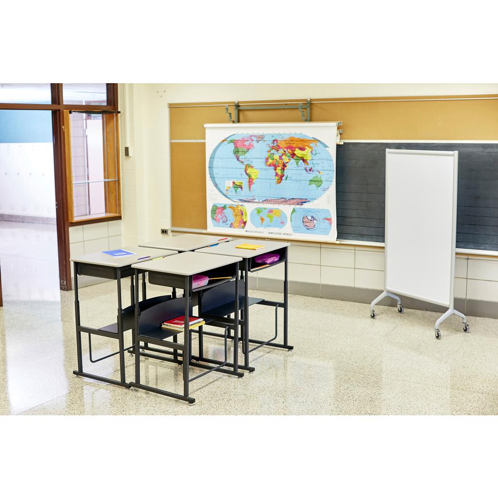 Safco AlphaBetter Desk, 28 x 20 Standard Top with Book Box - Beige Rectangle, Thermoplastic Laminate Top x 28'' Table Top Width x 20'' Table Top Depth x 0.63'' Table Top Thickness - 42'' Height - Assembly