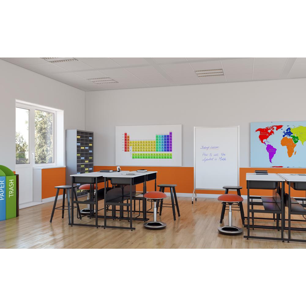 Safco AlphaBetter Adjustable-Height Desk Book Box - 22'' Width x 15'' Depth x 4.8'' Height - Steel - Black Powder Coat