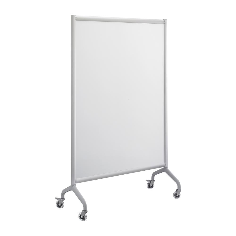 Rumba Full Panel Whiteboard Collaboration Screen, 42w x 16d x 66h, White/Gray - Safco