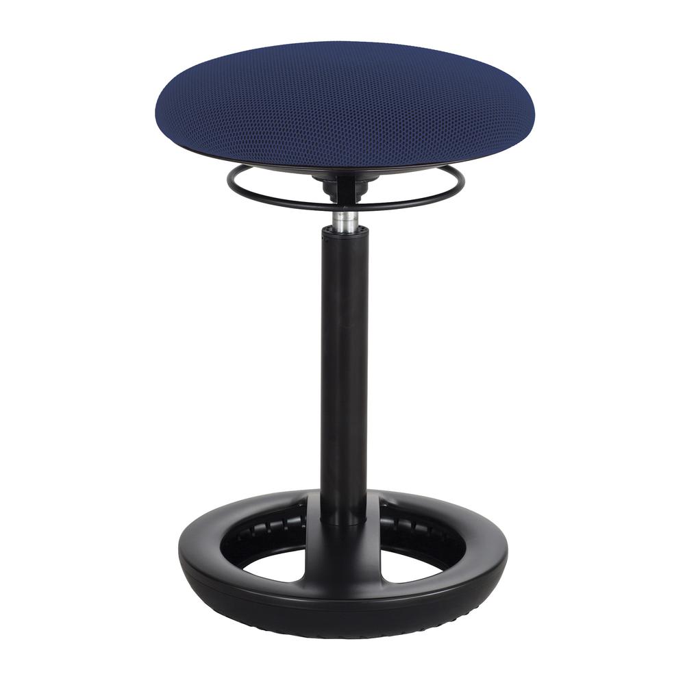 Twixt Desk Height Ergonomic Stool, 22.5'' Seat Height, Supports up to 250 lbs., Blue Seat/Blue Back, Black Base - Safco