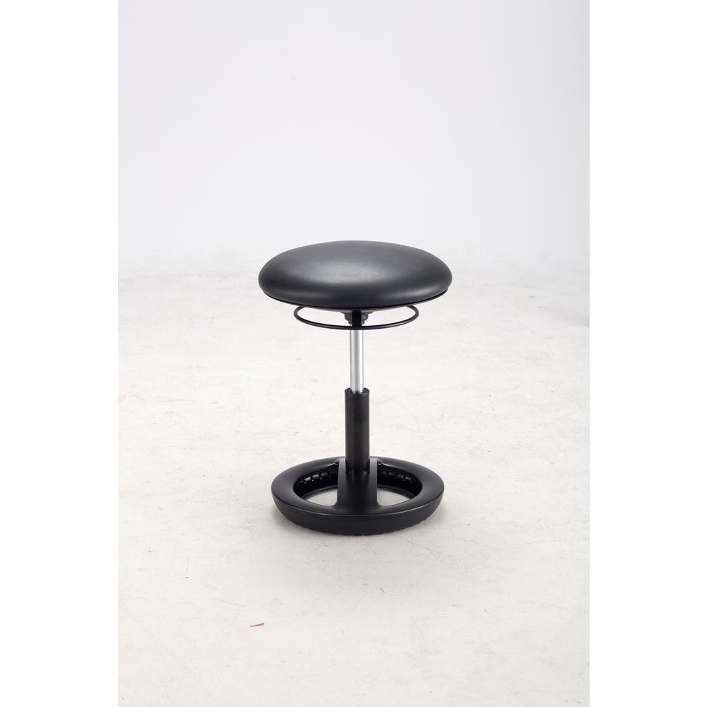 Twixt Desk Height Ergonomic Stool, 22.5'' Seat Height, Supports up to 250 lbs., Black Seat/Black Back, Black Base - Safco