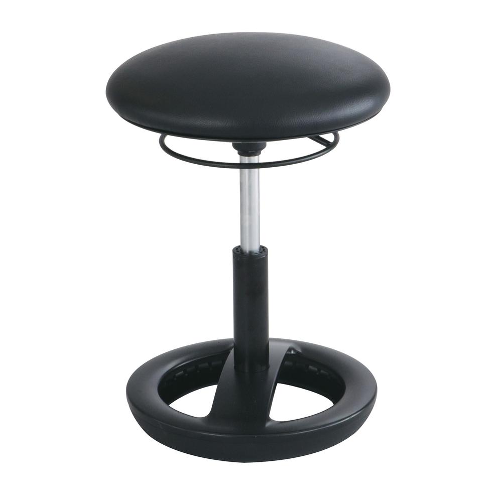 Twixt Desk Height Ergonomic Stool, 22.5'' Seat Height, Supports up to 250 lbs., Black Seat/Black Back, Black Base - Safco