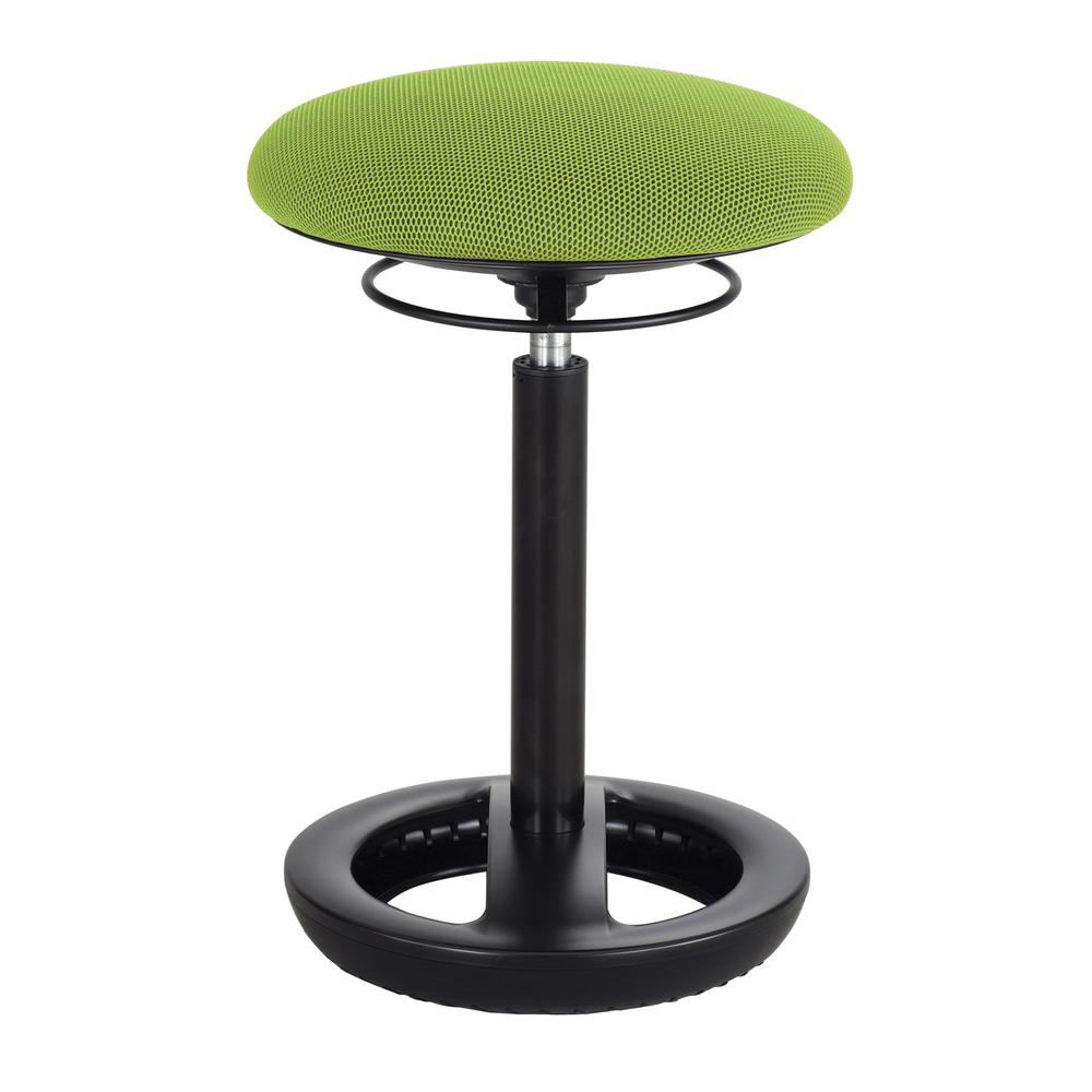 Twixt Desk Height Ergonomic Stool, 22.5'' Seat Height, Supports up to 250 lbs., Green Seat/Green Back, Black Base - Safco