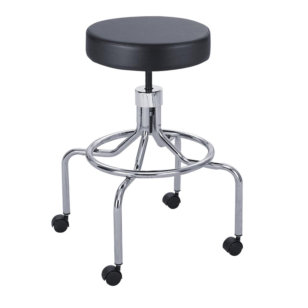 Safco High Base Screw Lift Lab Stool - 250 lb Load Capacity - 25'' x 25'' x 33'' - Black