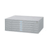Five-Drawer Steel Flat File, 46½”w x 35½”d x 16½”h, Gray - Safco
