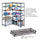 Safco Industrial Wire Extra Shelve - 36'' x 18'' x 1.5'' - 2 x Shelf(ves) - 1000 lb Load Capacity - Leveling Glide - Black - Powder Coated - Steel - Assembly Required