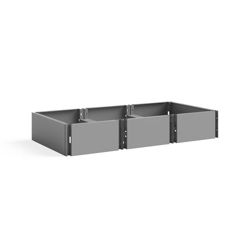 Triple Continuous Metal Locker Base Addition 35''W x 16''D x 5.75''H - Gray - Safco