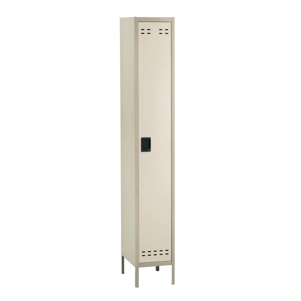 Single-Tier Locker, 12w x 18d x 78h, Two-Tone Tan - Safco
