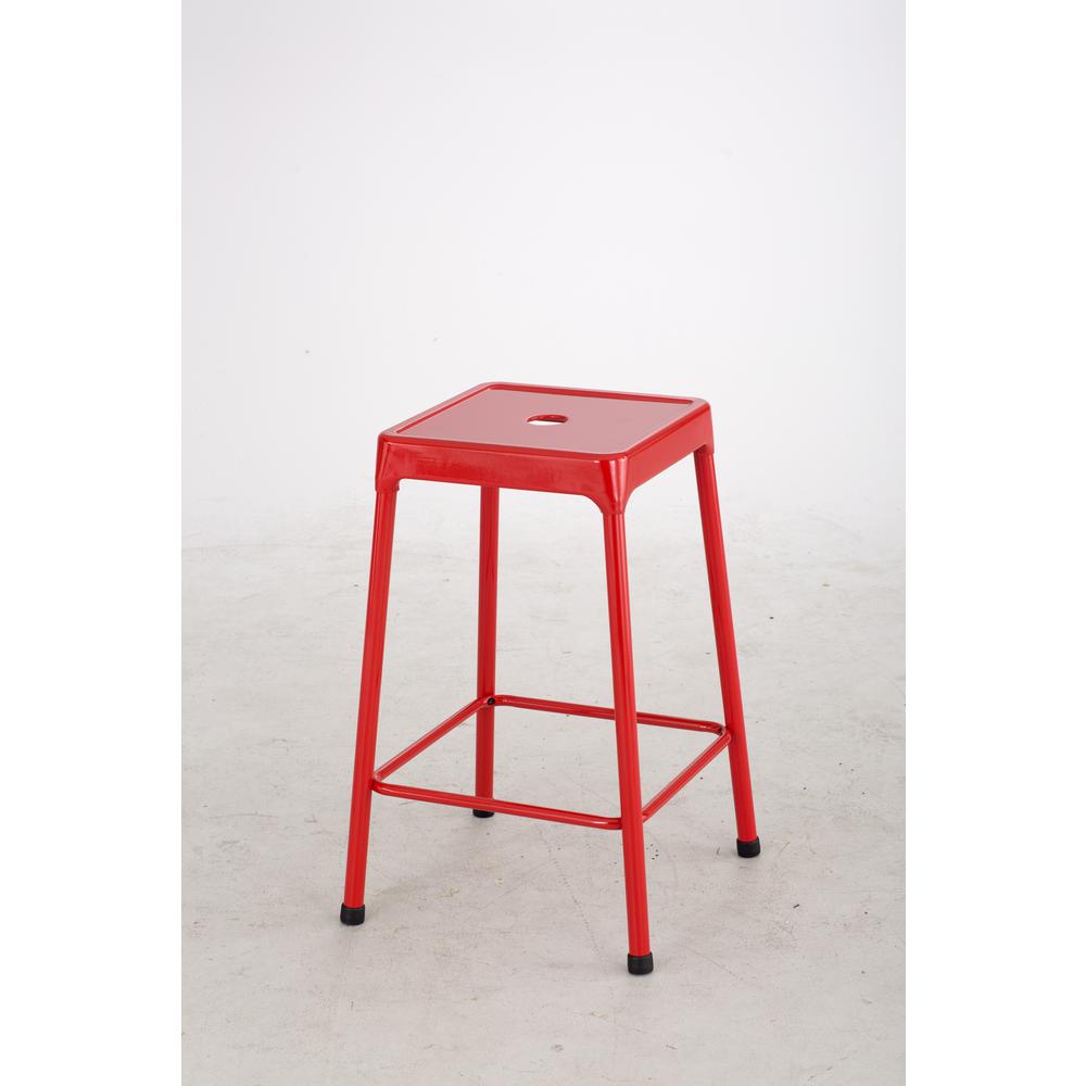 Counter-Height Steel Stool, Red - Safco