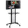Safco Impromptu Flat Panel TV Cart - Up to 42'' Screen Support - 80 lb Load Capacity - 1 x Shelf(ves) - 65.5'' Height x 38'' Width x 20'' Depth - Steel, Plastic, Polycarbonate - Black