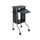 Scoot Presentation Cart - 4 Casters - Steel Frame - Black - Safco