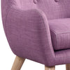 Fenix 19.5''W Pink Linen Kids Chair with Button Tufted Back and Wooden Legs - Lilola Home