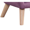 Fenix 19.5''W Pink Linen Kids Chair with Button Tufted Back and Wooden Legs - Lilola Home