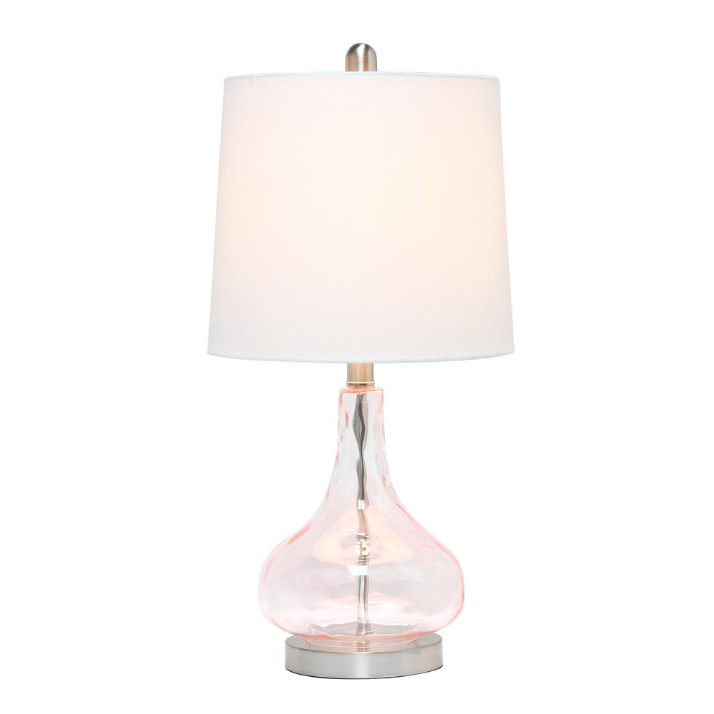 23.25'' Contemporary Rippled Colored Glass Bedside Desk Table Lamp - Lalia Home
