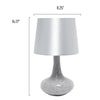 14.17'' Patchwork Crystal Glass Table Lamp, Gray - Creekwood Home