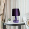 14.17'' Patchwork Crystal Glass Table Lamp, Purple - Creekwood Home