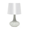 14.17'' Patchwork Crystal Glass Table Lamp, White - Creekwood Home