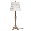 31'' Tall Vintage Embellished Table Lamp with Ruffled Cream Shade, Antique Color - Lalia Home