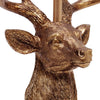 Simple Designs Woodland 17.25'' Tall Rustic Antler Copper Deer Bedside Table Desk Lamp with Tapered White Fabric Shade