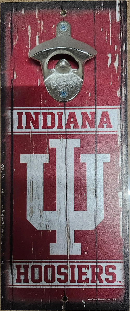 Indiana Hoosiers Sign Wood 5x11 Bottle Opener Alternate - 14