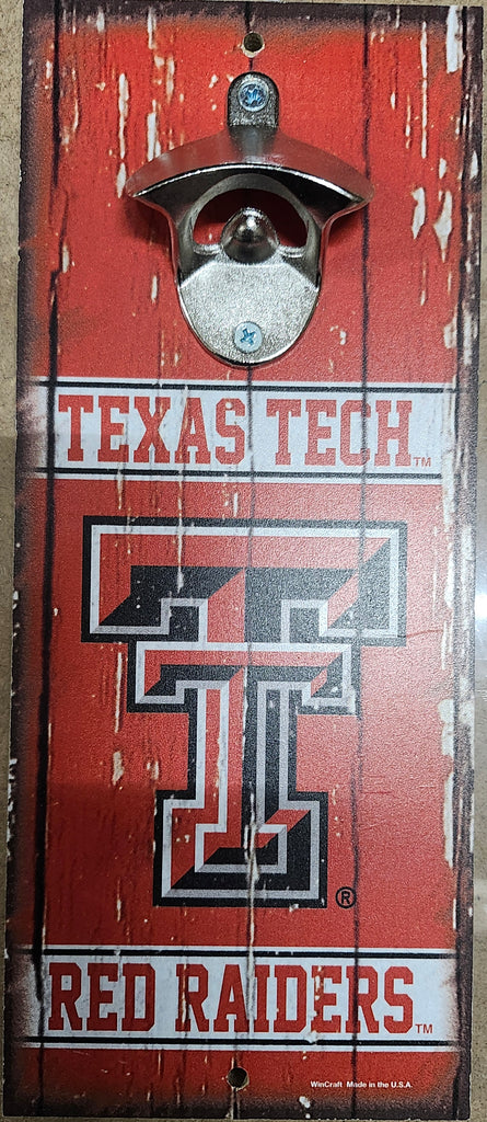 Texas Tech Red Raiders Sign Wood 5x11 Bottle Opener Alternate - 14