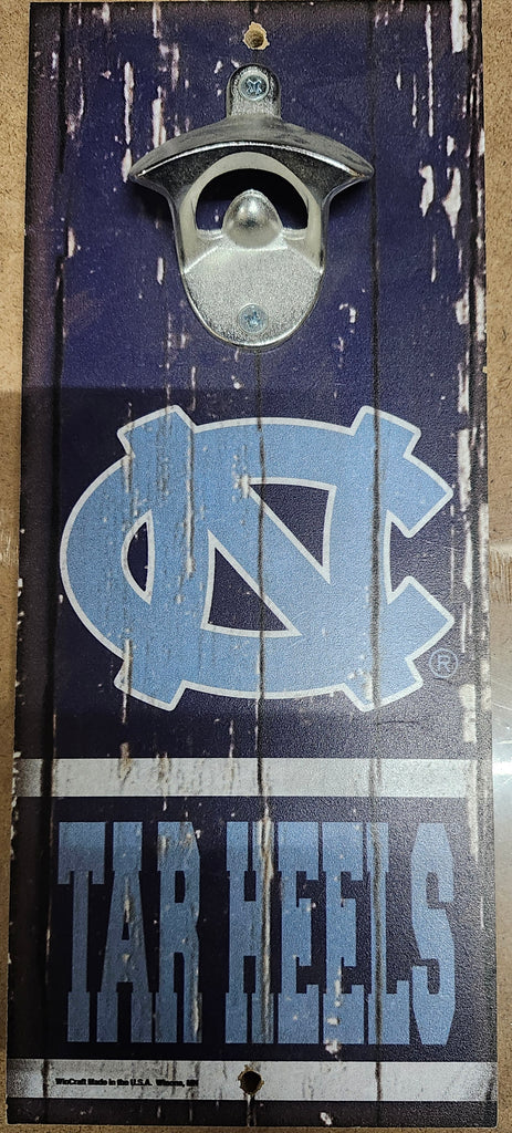North Carolina Tar Heels Sign Wood 5x11 Bottle Opener Alternate - 14