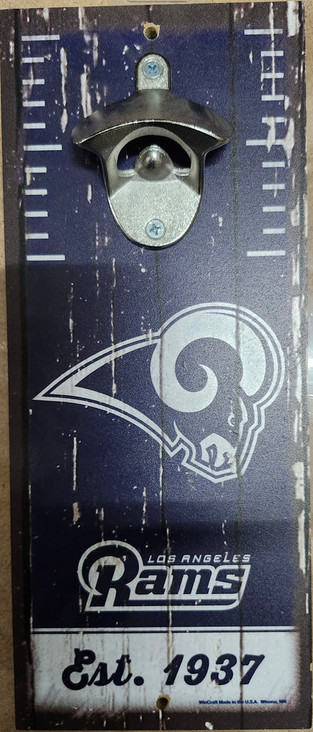 Los Angeles Rams Sign Wood 5x11 Bottle Opener Alternate - 14