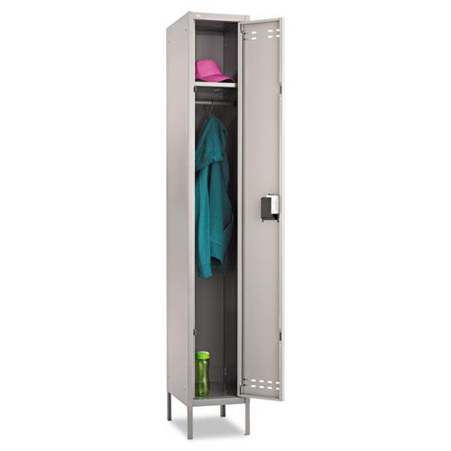 Single-Tier Locker, 12w x 18d x 78h, Two-Tone Gray - Safco